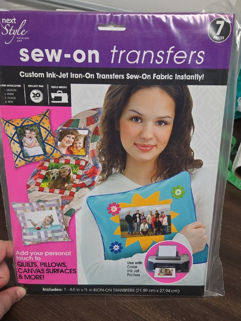 Next Style 3 Pack of Sew-On White Cotton Transfer Paper